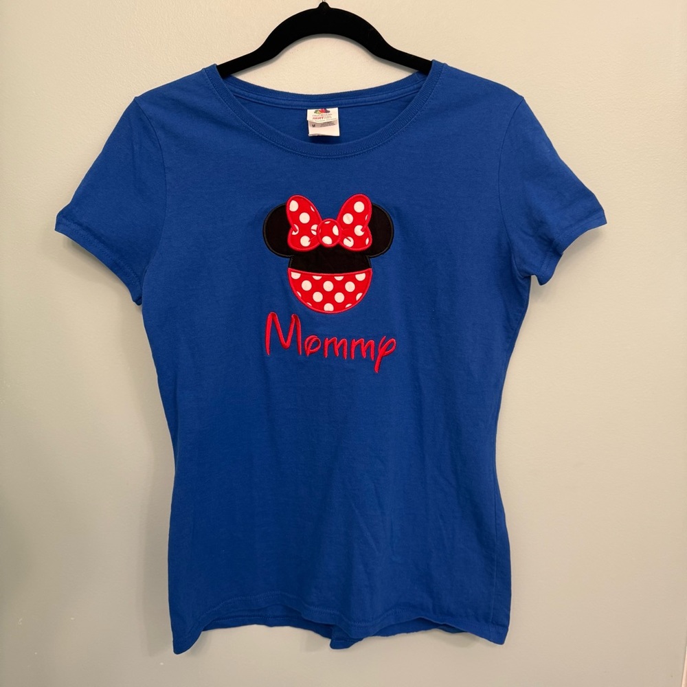 Women’s Embroidered Custom Disney Minnie Mouse Mommy T-Shirt - Size Medium